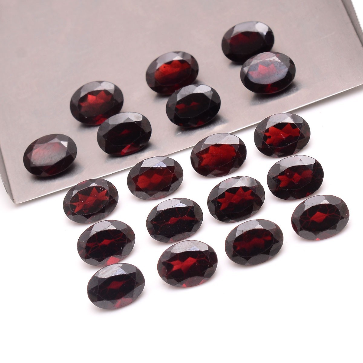 19 Pcs Natural Hessonite Garnet Top Grade 8x6mm Oval Cut Untreated Gemstones Lot