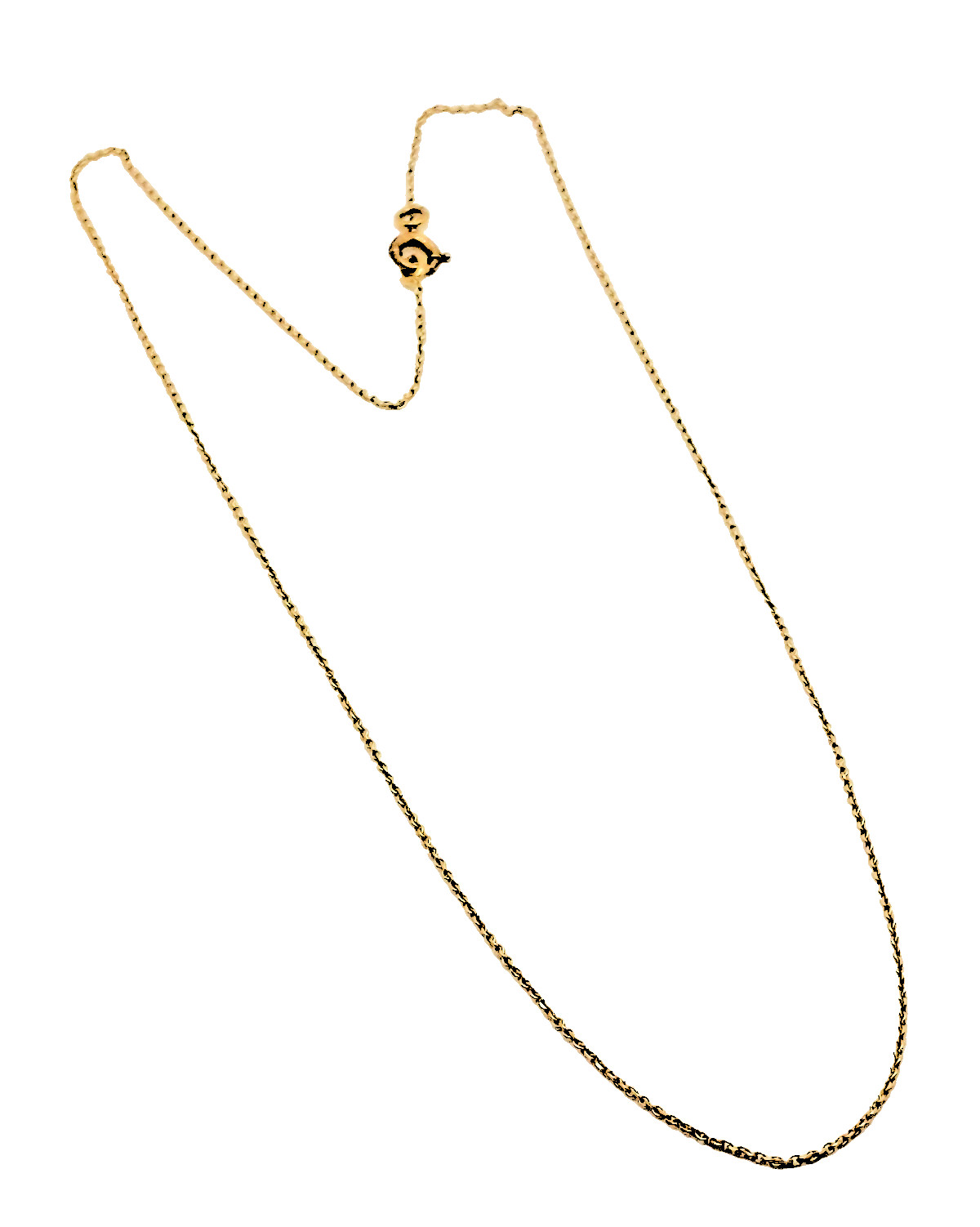 18k Solid Yellow Gold 18″ Cable Link Chain 1mm 2.2g