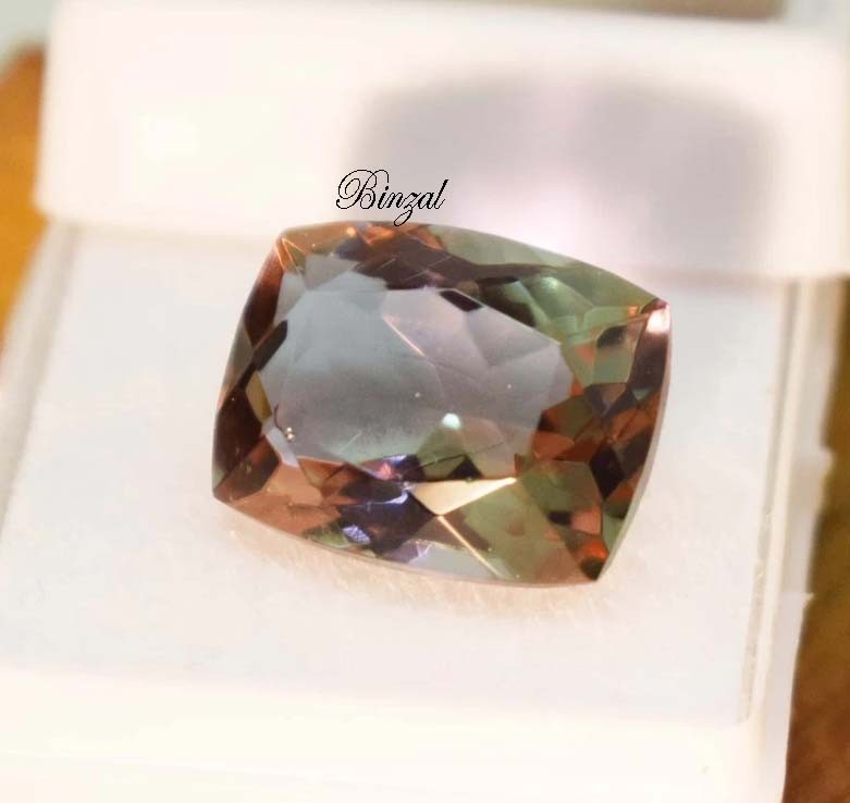 17.25 Ct Certified Natural Color Changing Alexandrite Cushion Cut Loose Gemstone
