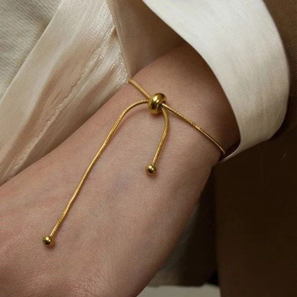 Korean Adjustable Stainless Steel Bracelet for Women Girl Men High Quality
