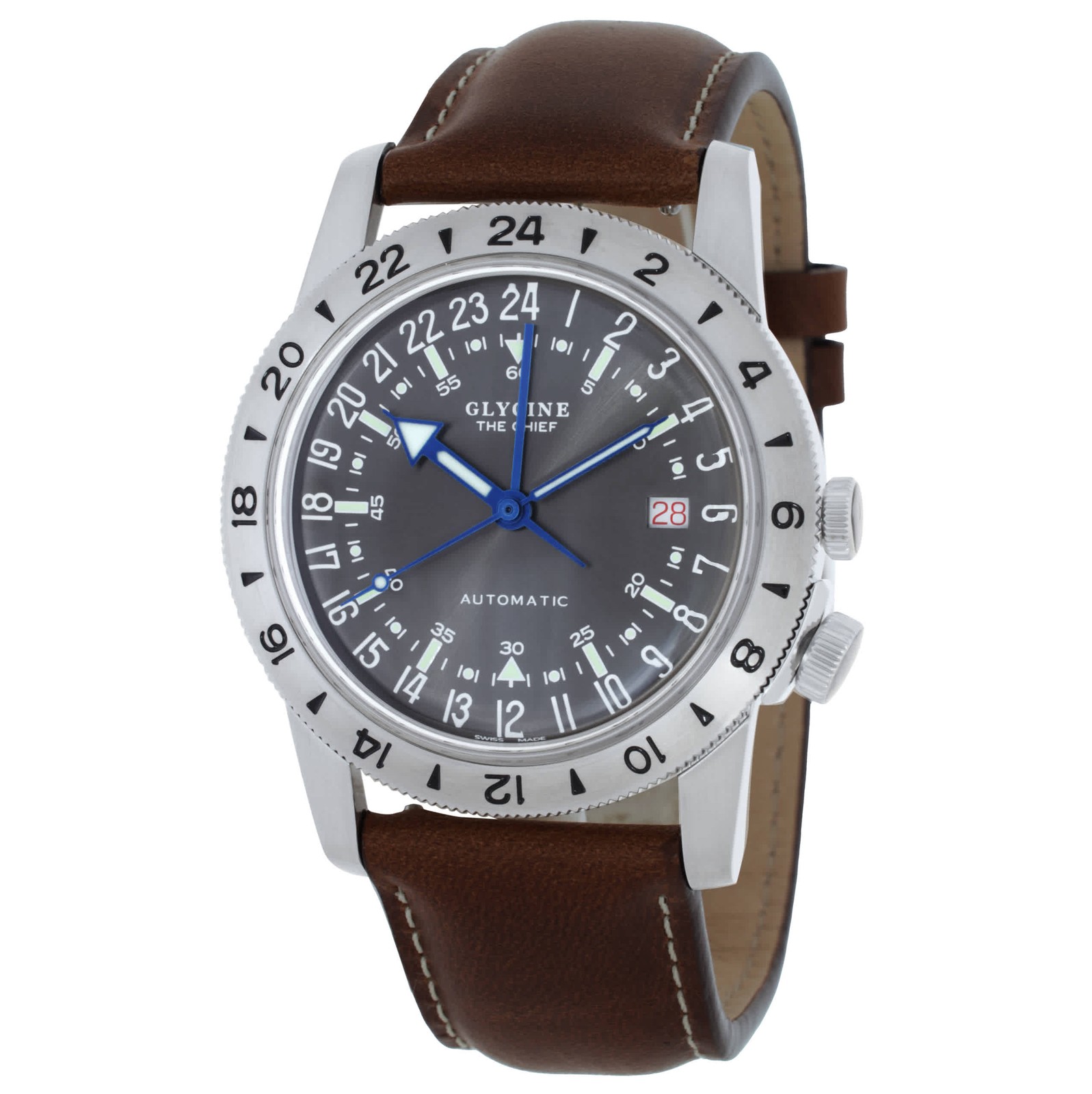Glycine Airman Vintage The Chief Grey Dial Men’s Watch GL0303