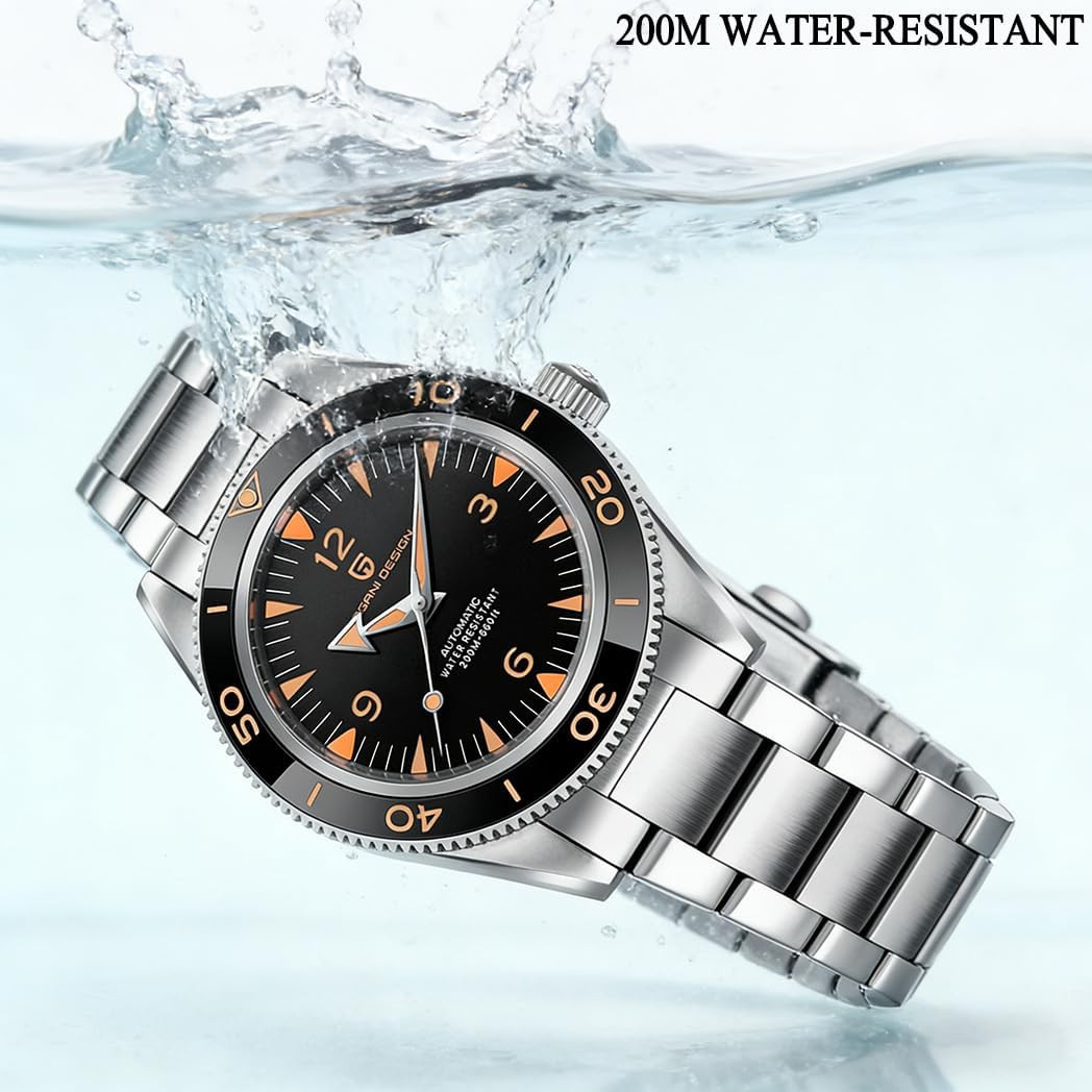 Pagani Design Men’s Automatic Diver Watch 200M Waterproof NH35 Sapphire Bezel