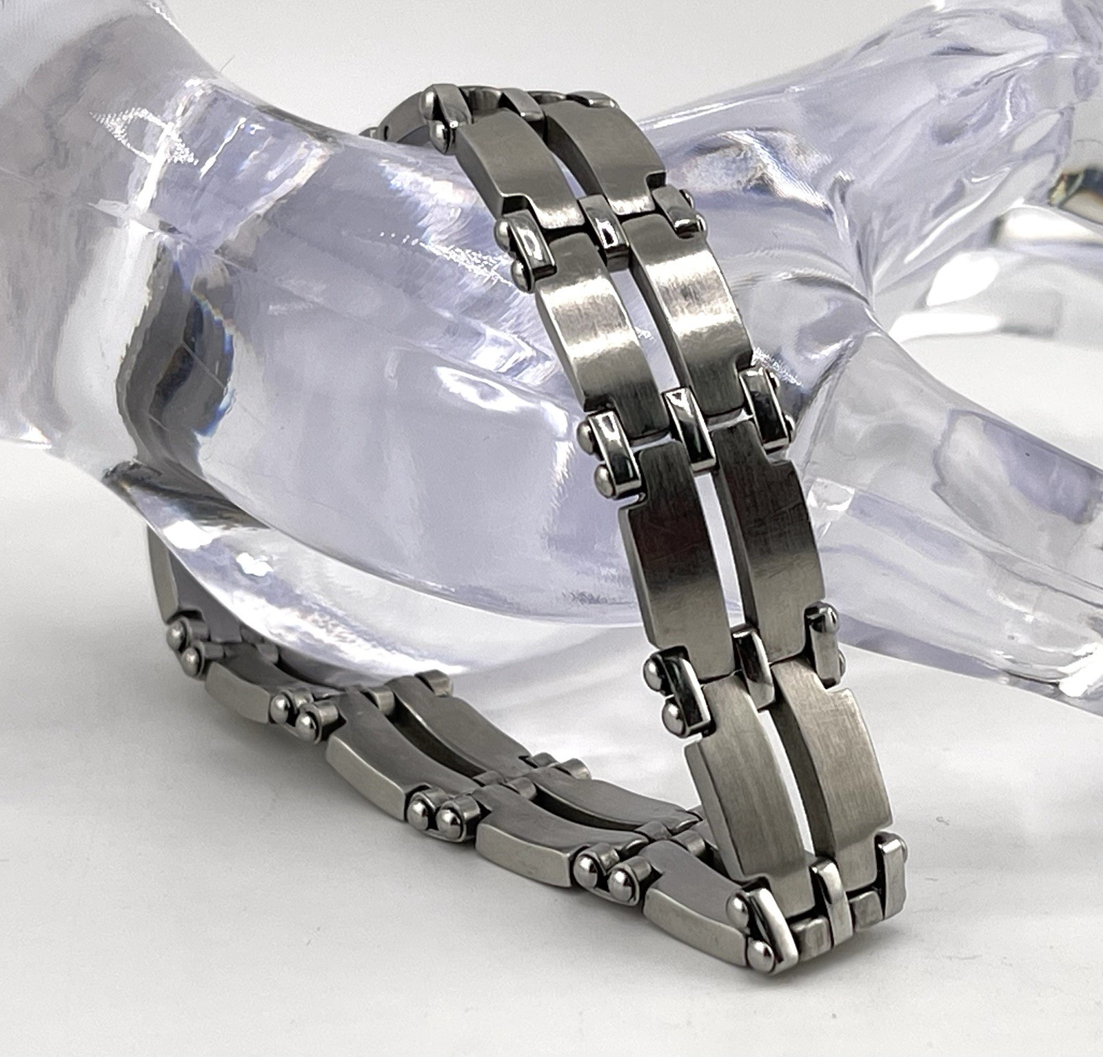 RCI Bracelet 18KT Stamped Gold Stainless Steel Mens Unisex Box Link 8.5 in