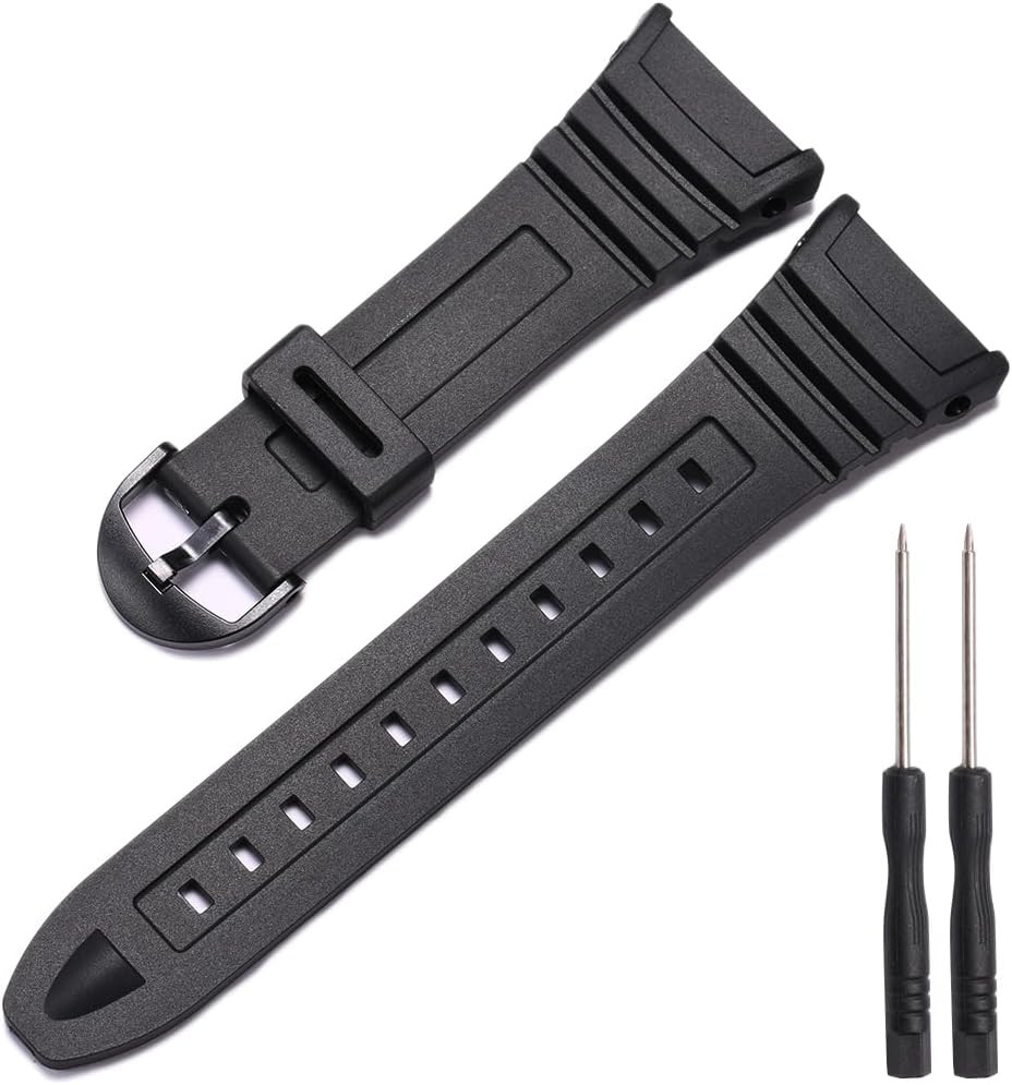 Replacement Watch Strap Band Compatible with Casio Men’S W-96H W96H-1BV Sport Wa