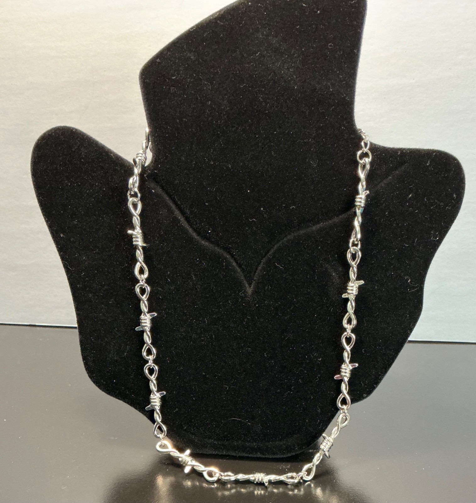 New Barbed Wire Men Necklace Stainless Steel 18” Inches 5/15