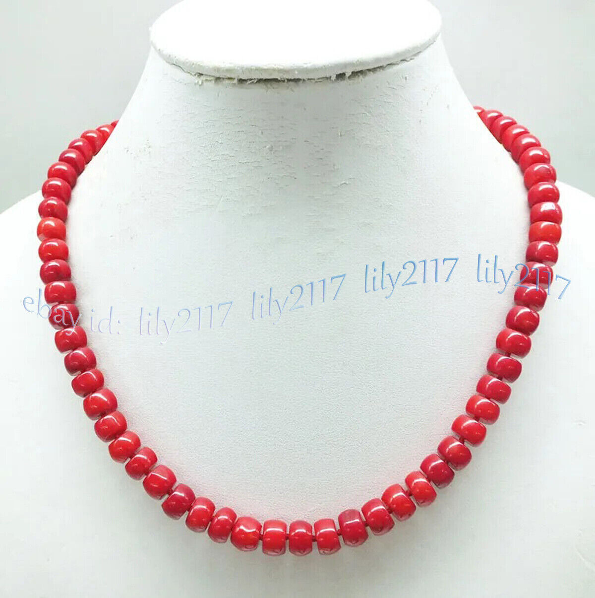 5x8mm Natural Red Coral Rondelle Abacus Gemstone Beads Necklace 14-48 inches