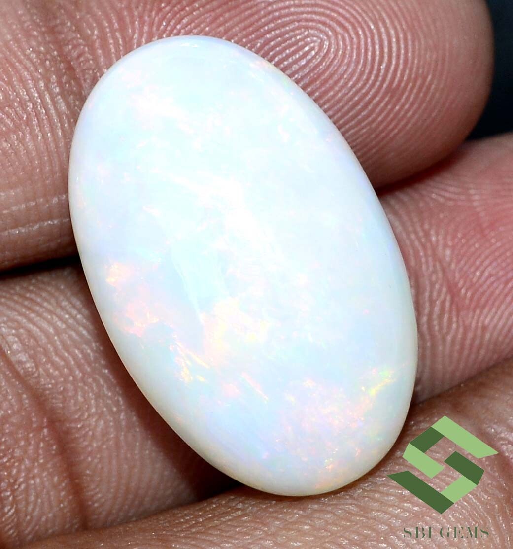 27×17 mm Natural Ethiopian Opal Oval Cabochon 22.50 CTS Multi Fire Loose Gems