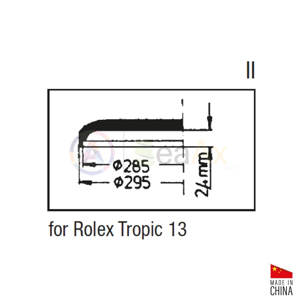 Exalite Plastic Glass Compatible Rolex Tropic No. 13 Aftermarket Made in China