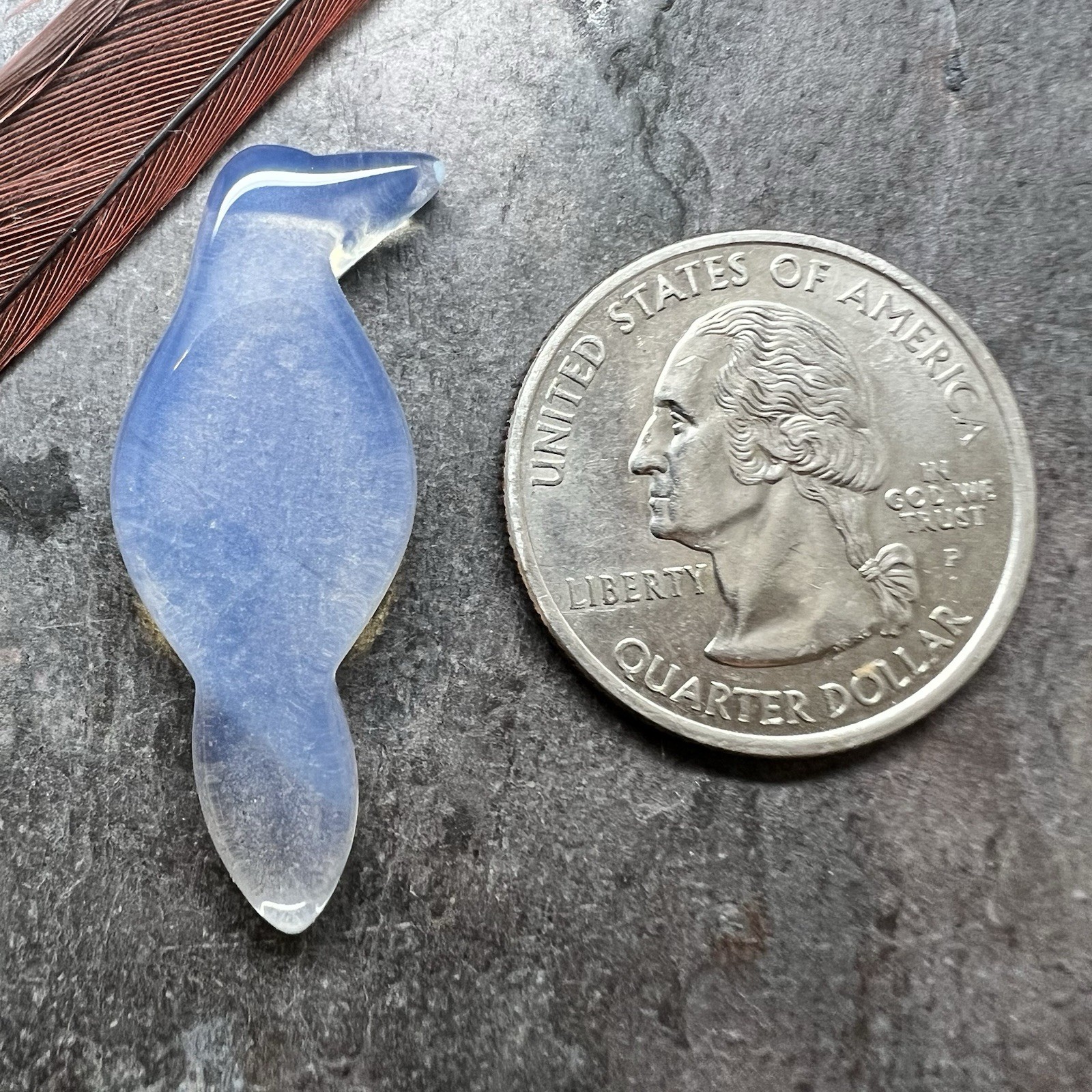Raven Cabochon professionally Cut In Opalite Ready To Bezel