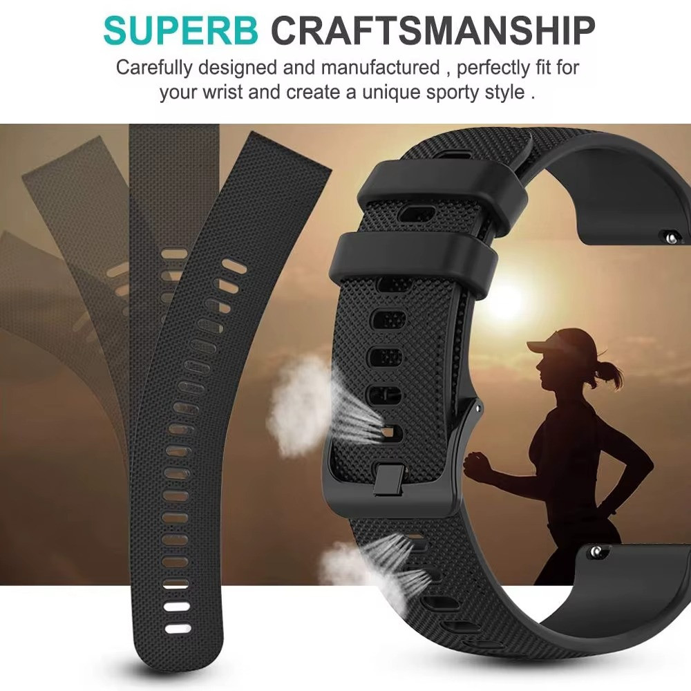 18mm 20mm 22mm Silicone Strap For Garmin Venu 3 3s 2 2s Vivoactive 3 4 4s Bands