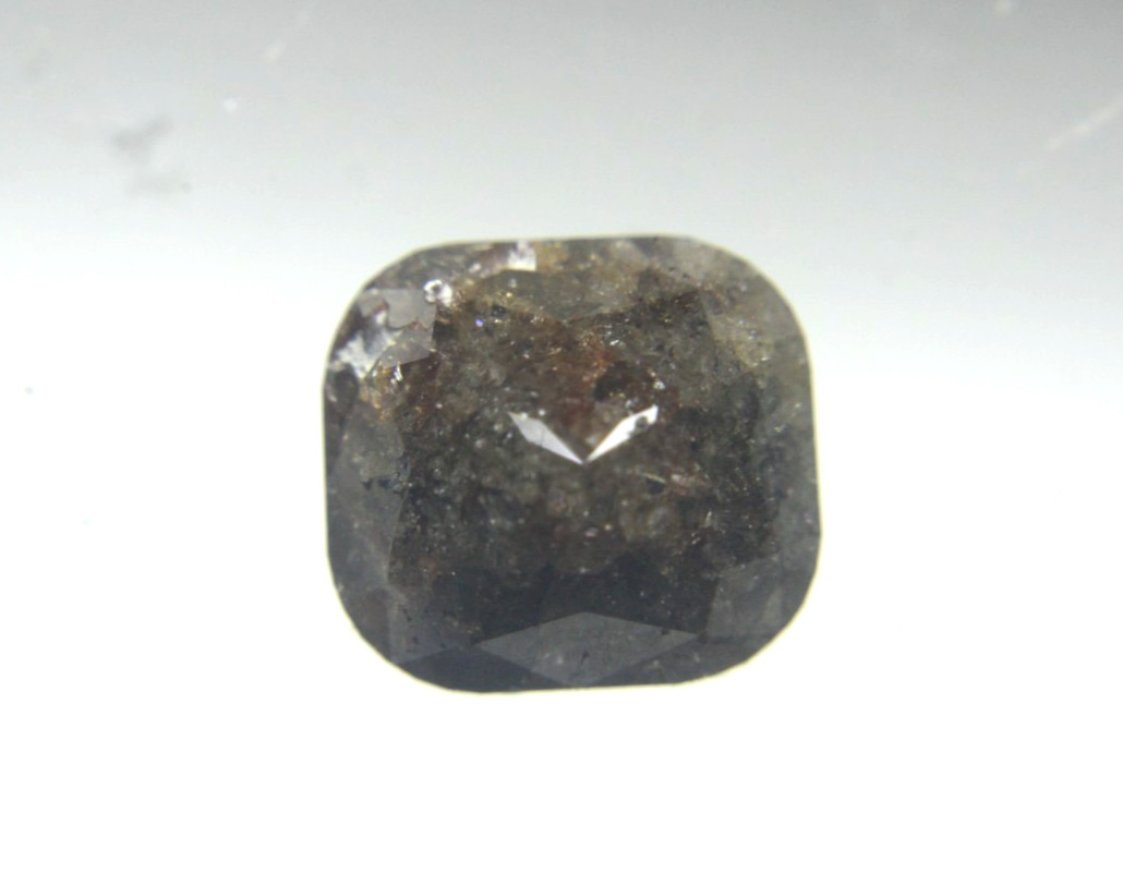 3.58Cts Checker Rose Cut Diamond Brown Cushion Cut 9.05×8.33×4.94 MM