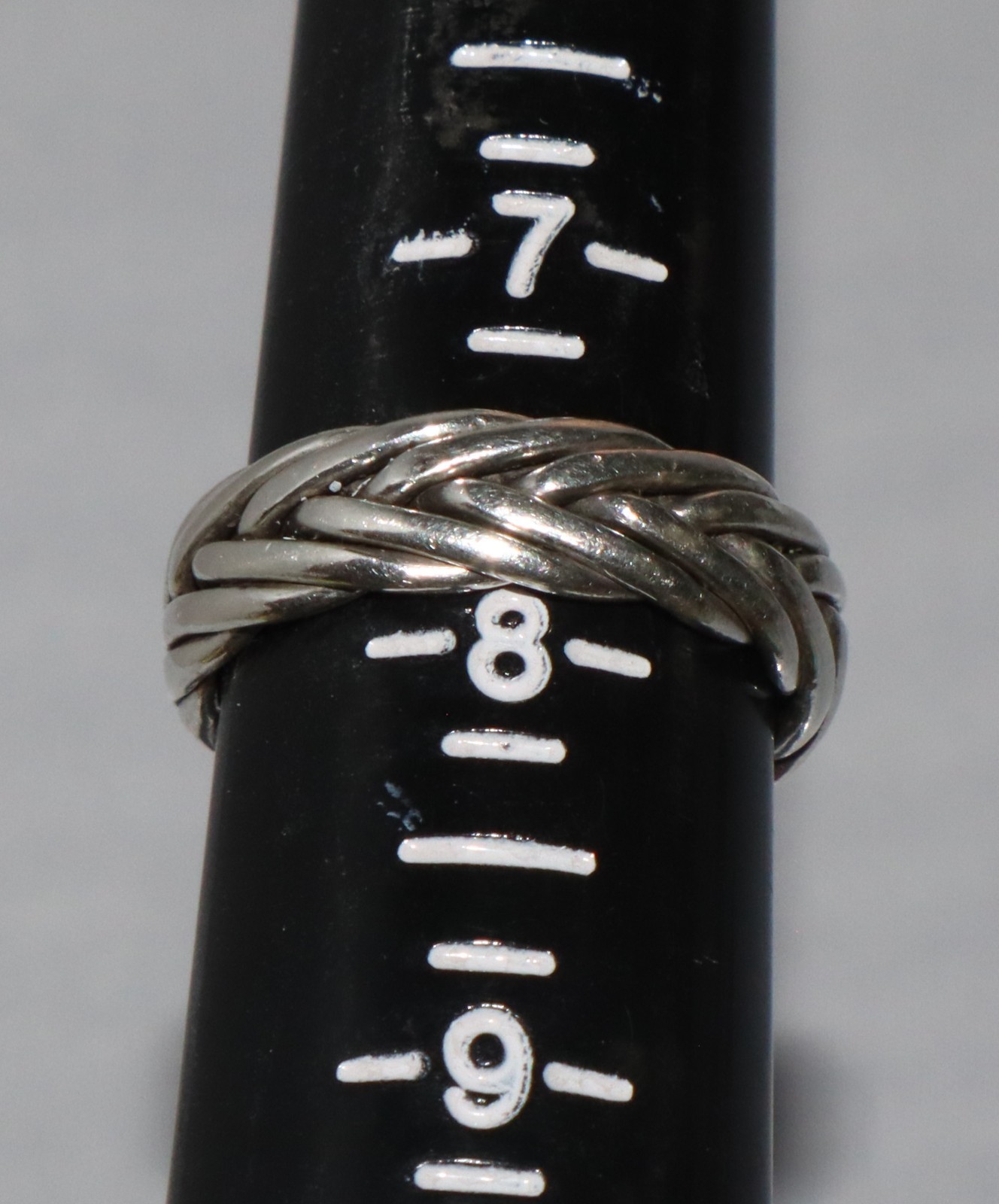 Vintage Sterling Silver Braided Weave Woven Band Ring Size 7.75 6 grams