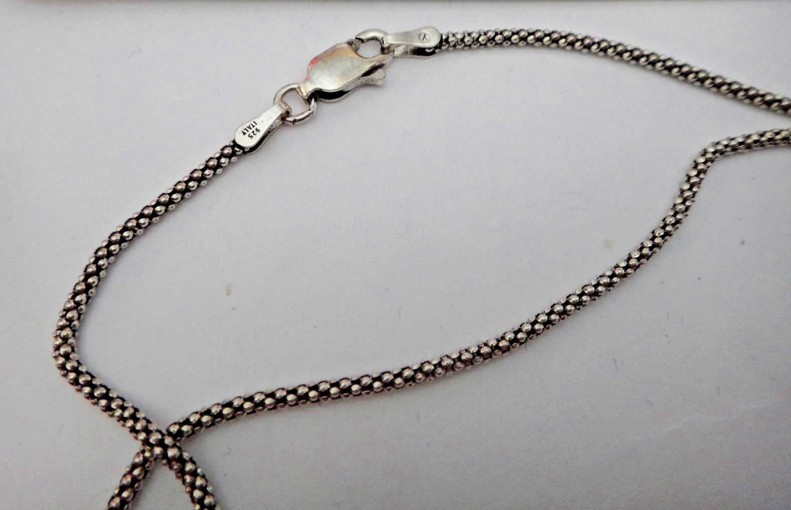 Sterling Silver 1.5mm Popcorn Chain in size 16″ 18″ 20″ 24″ or 30″ Lobster clasp