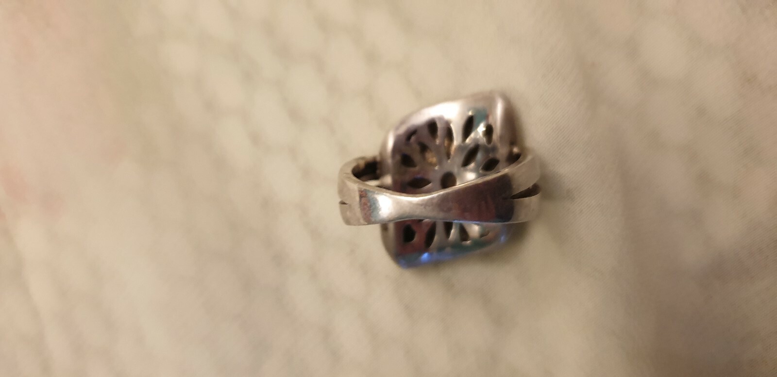 Designer Sterling Silver Ring 925 With Zirkon UK size Q