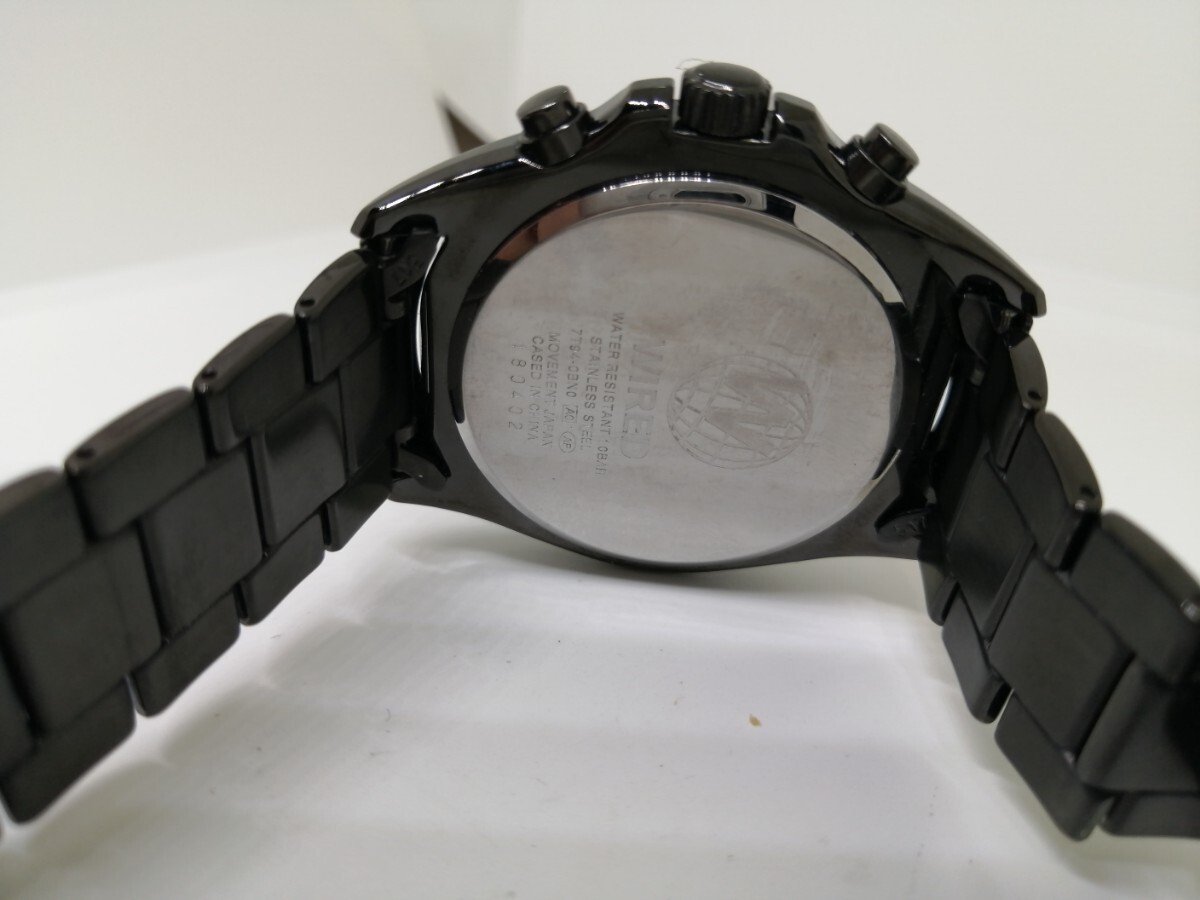 Working SEIKO WIRED 7T94 0BN0 men’s quartz chronograph wristwatch