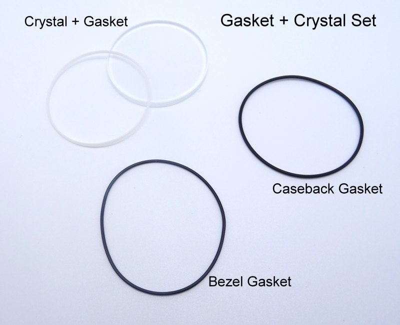 Crystal + Gasket Set 7S26-0040 SKX031 ( Caseback Bezel Crystal ) SET