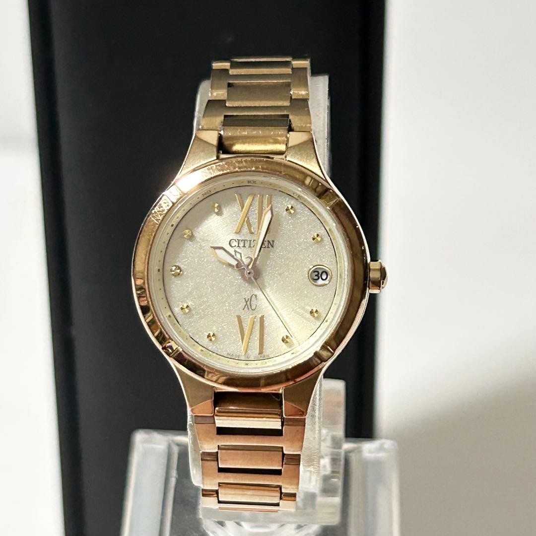 Citizen xC Eco-Drive Solar Radio Controlled Womens Watch Titanium Gold