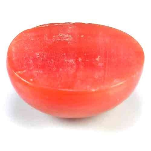 GLAMOROUS !! OVAL CABOCHON VIVID ORANGE COLOR TUNESIA CORAL GEM 2.3CT