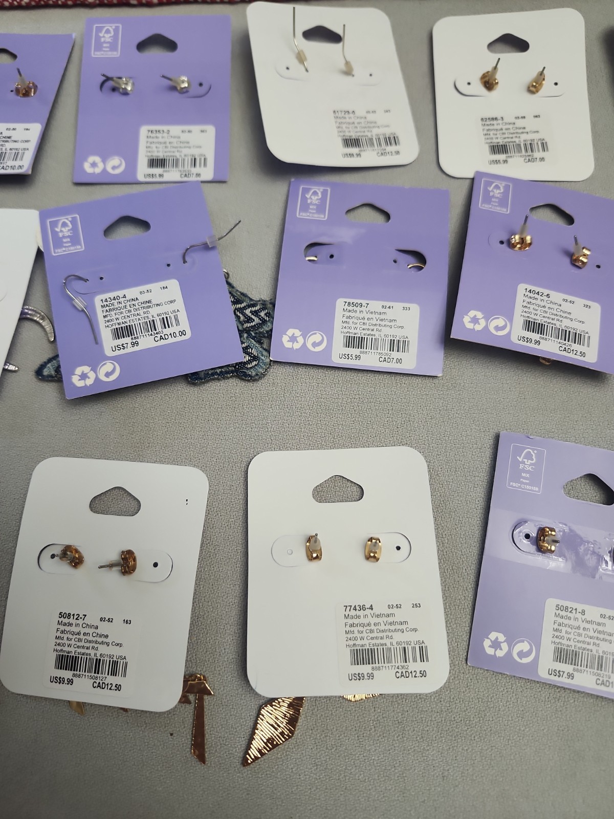 Claire’s Fashion Jewelry Pierced Earrings. Lot Of 21 Pieces