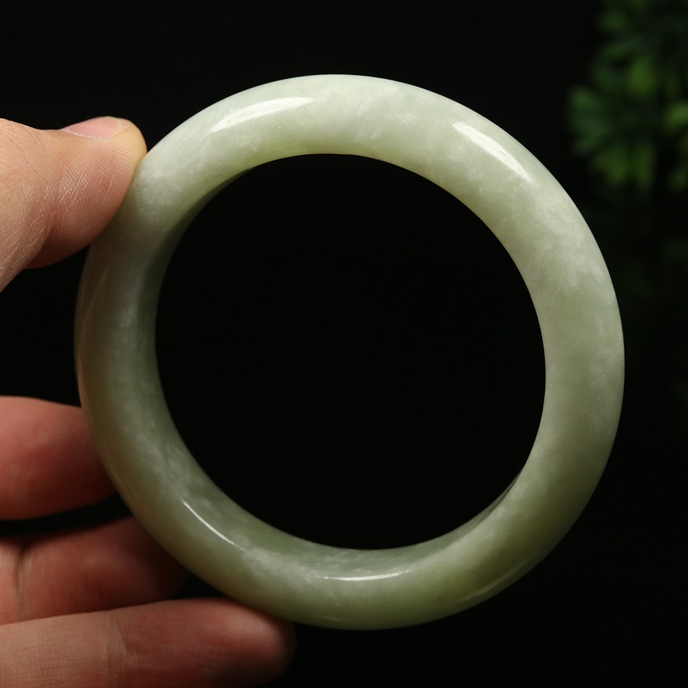 61mm Certified 100% Natural Grade A Green Xiu Jade Bracelet Bangle 12025