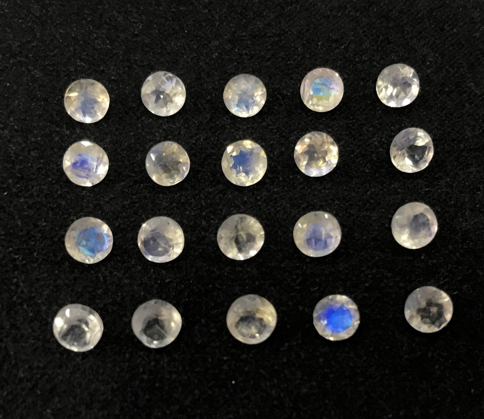 AAA Natural Rainbow Moonstone Round Cut Loose Gemstone For Making All Jewelry