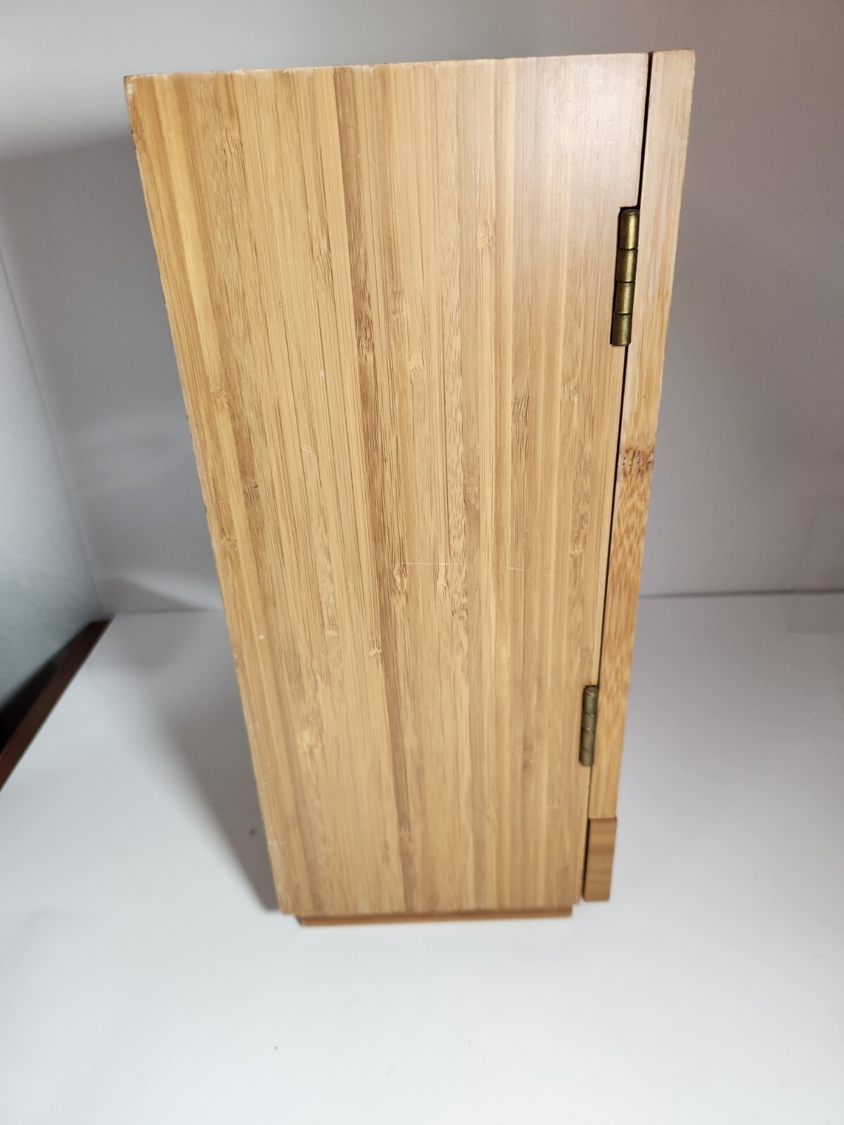 14″ Red Envelope Jewelry Armoire Cabinet Dresser Storage Light Wood Bamboo