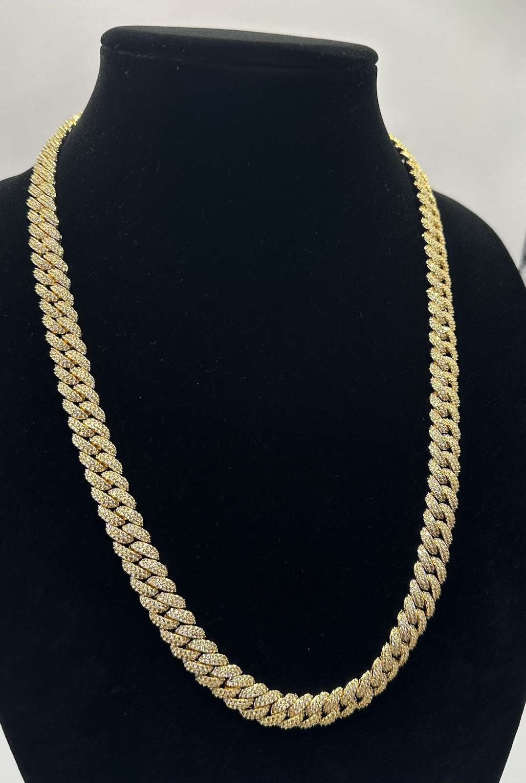 10mm 24” 110g 3AAA+ CZ Ice Hip Hop Miami Cuban Link Chain – 14k Gold Plated