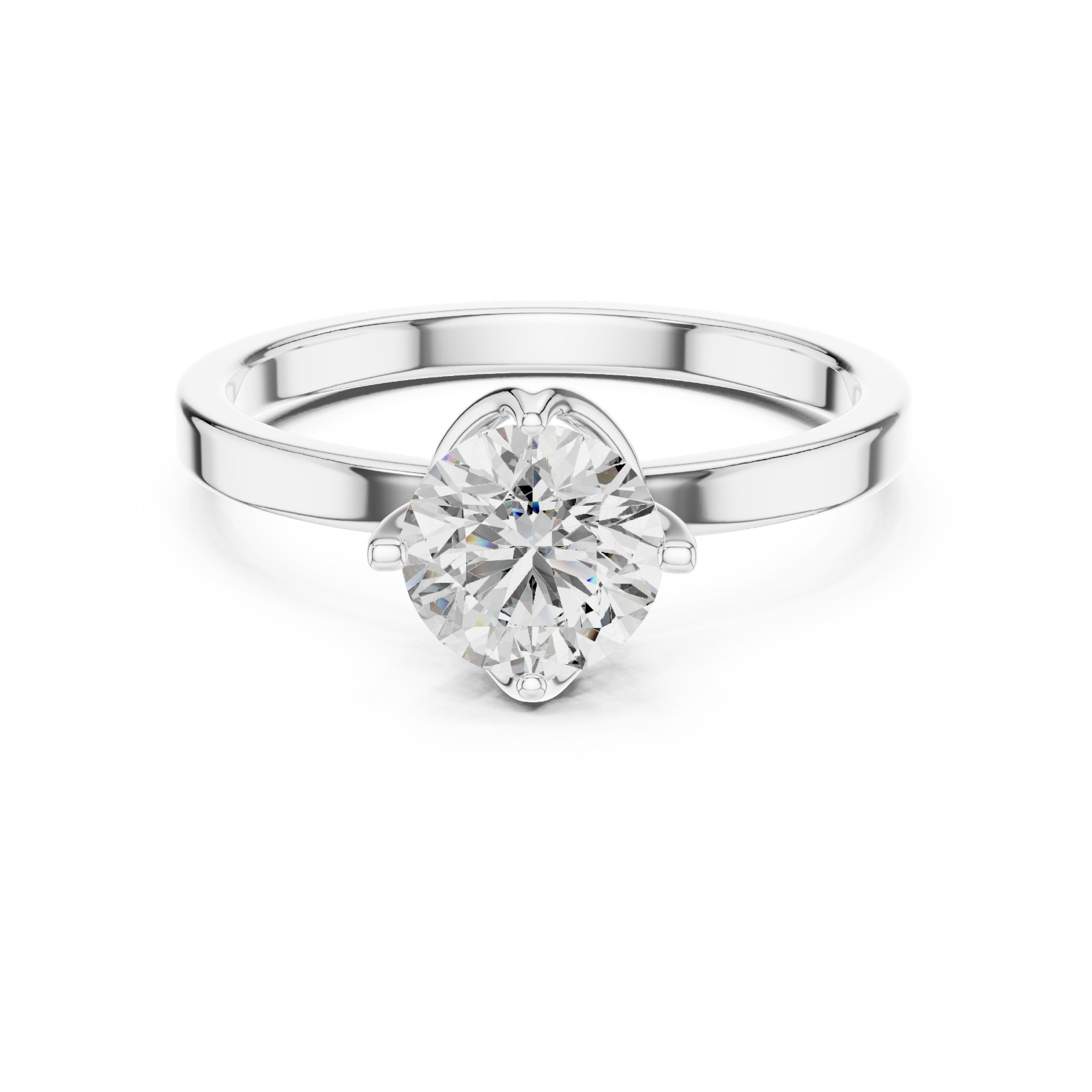 1 Ct Lab Grown Diamond IGI Certified Engagement Wedding Gold Ring 14 K F VVS