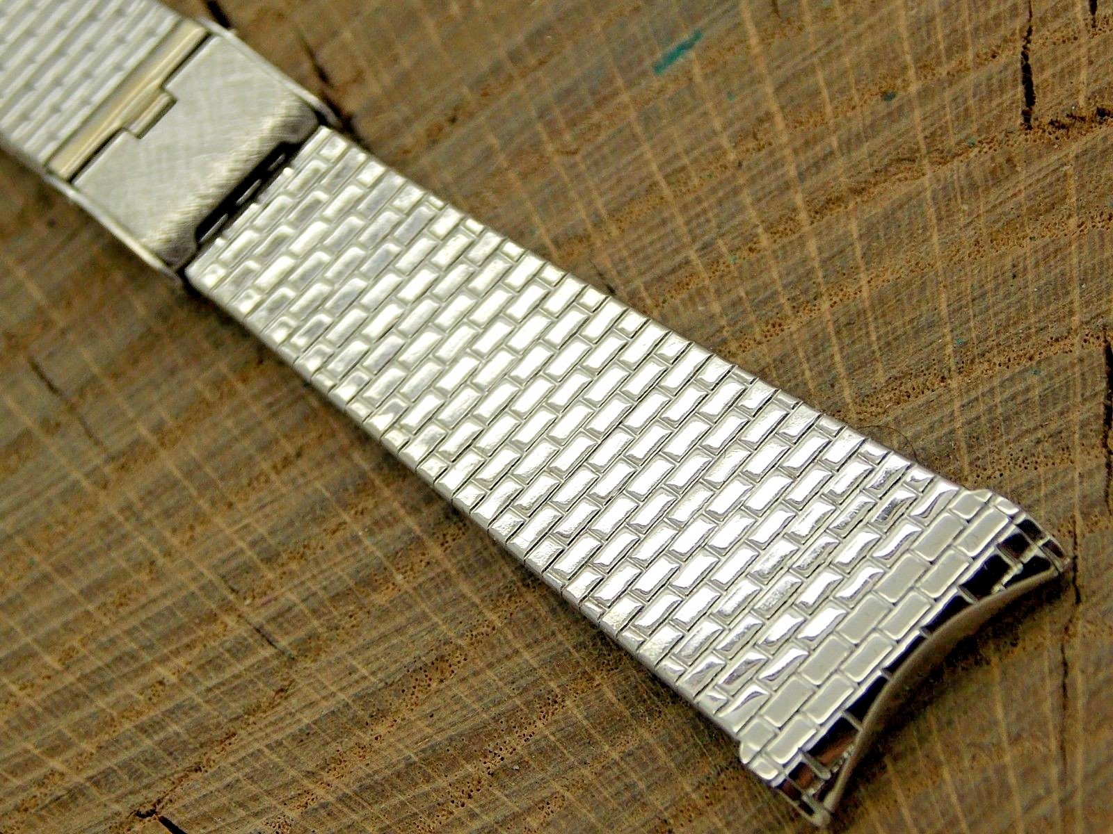 Unused NOS Stainless Steel Vintage Kestenmade Sliding Clasp 19mm Watch Band 7″