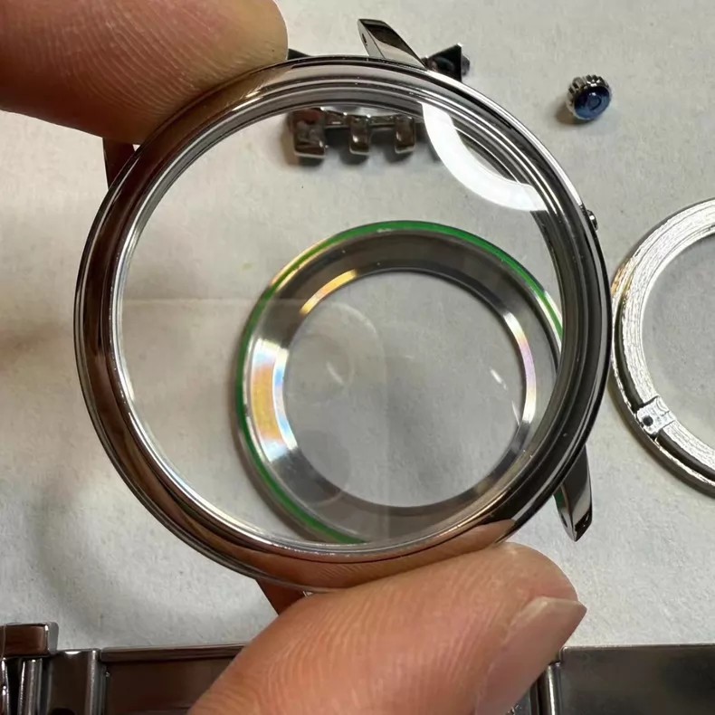 For DIY39.5mm Watch Steel Case kit For 2627 2202 Movement