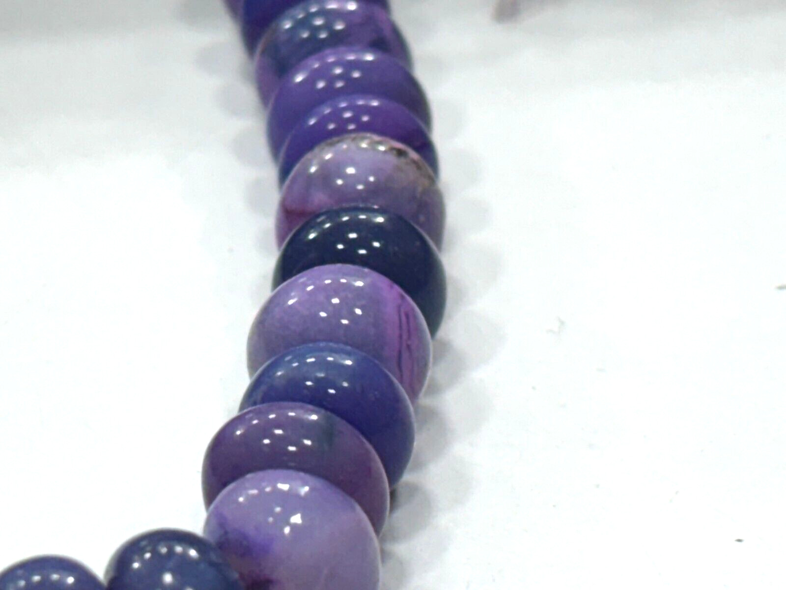 Lavender Opal Roundelle Smooth 8.5-9 mm Gemstone Beads 16 Inch 1 Strands