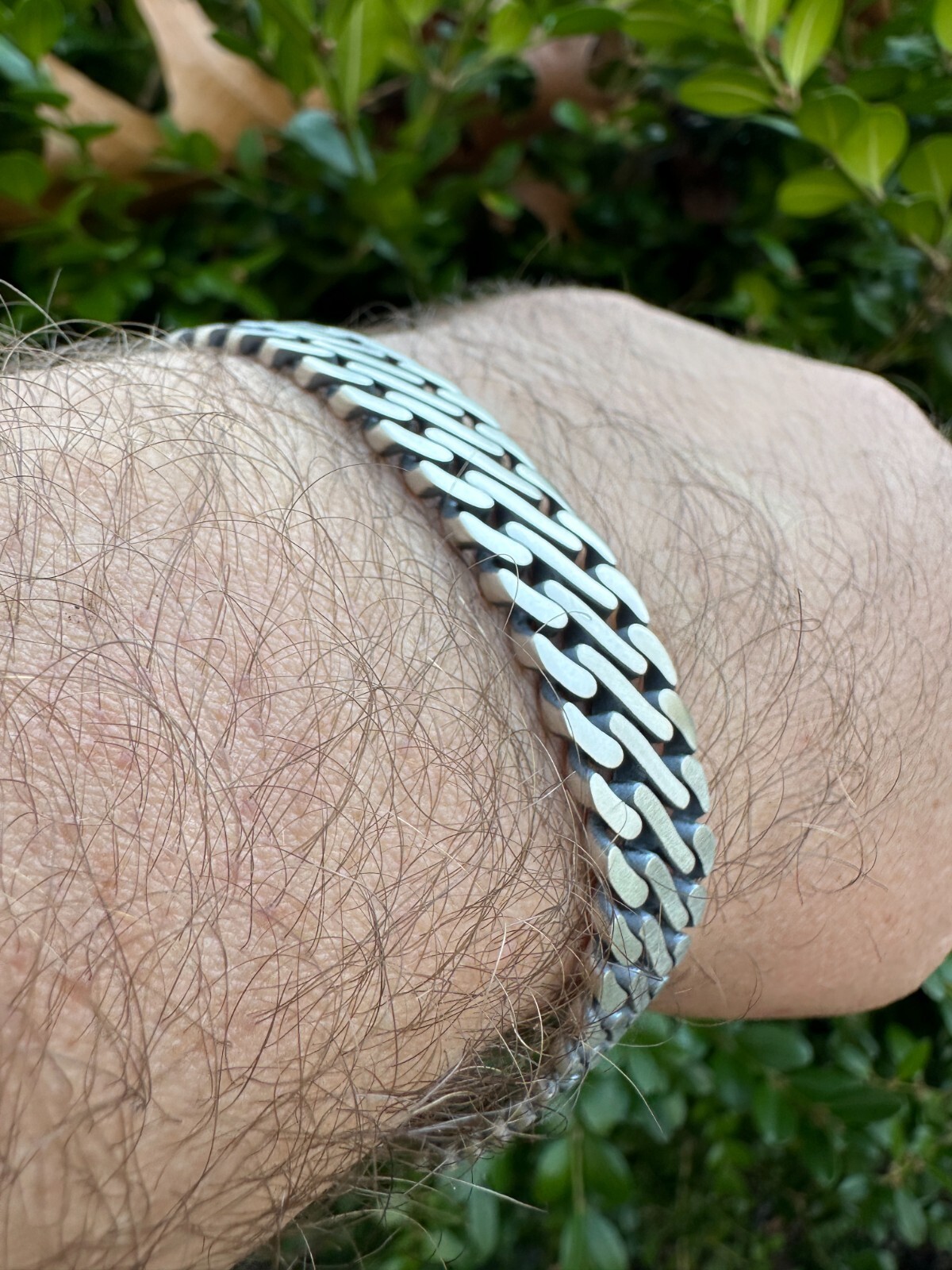 Custom Double Miami Cuban Figure Eight Link Bracelet 12mm Wide Real 925 Silver