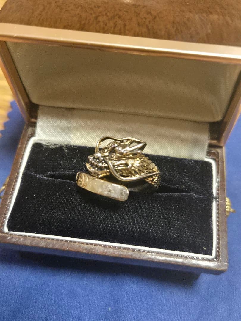 Dragon motif ring comes with a dragon case