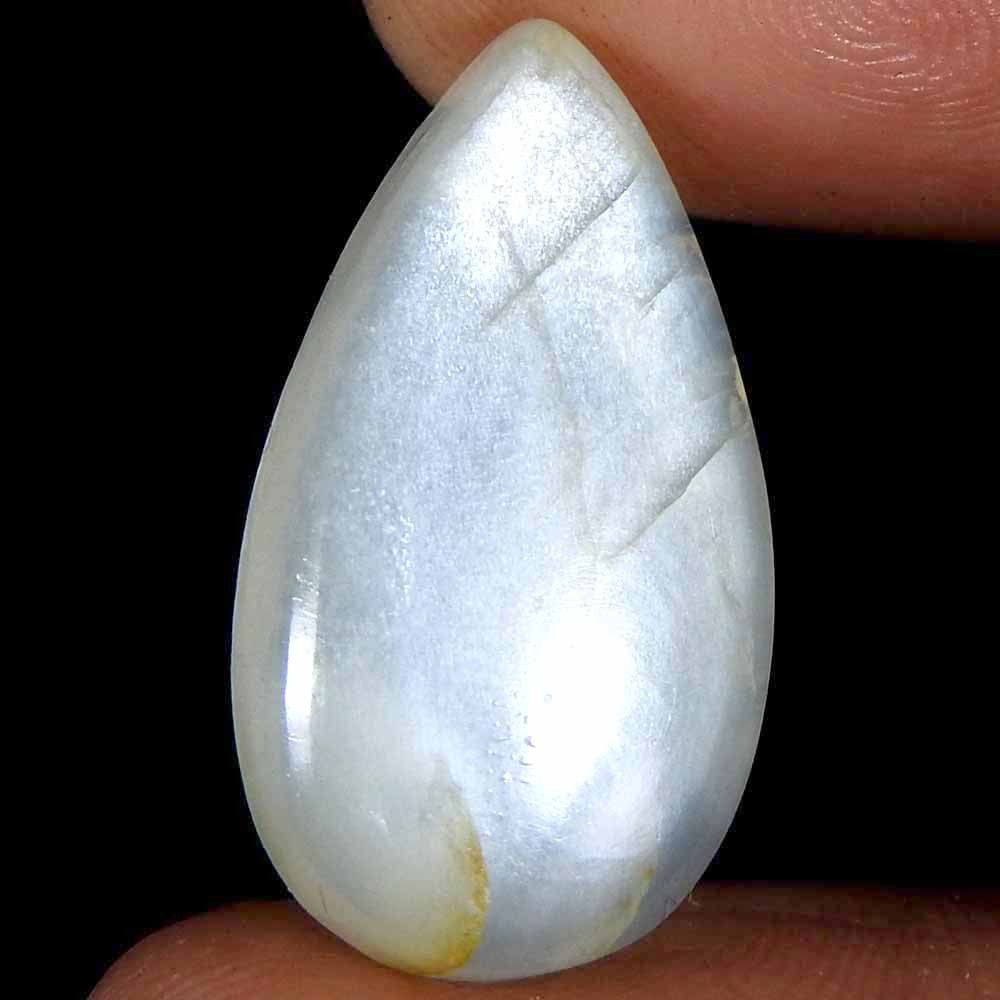 13.15Cts100%Natural Quality Silky Monnstone Pear Cabochon Loose Gemstone