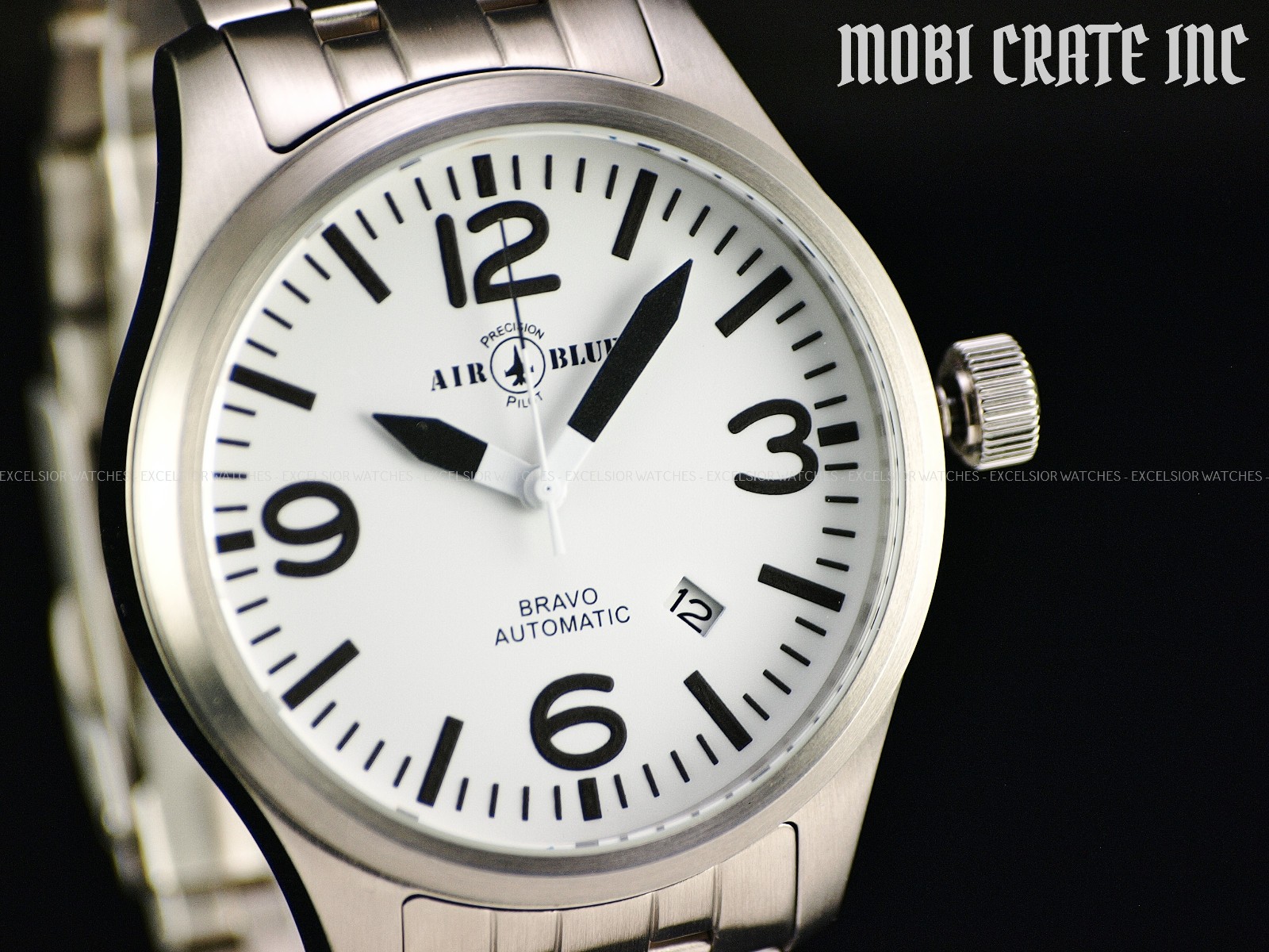 Rare Air Blue By Deep Blue Men’s 44mm BRAVO Automatic Sapphire SS Watch