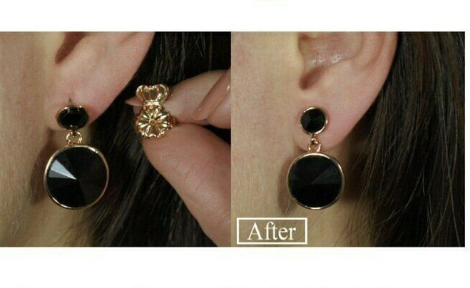 1 Pair Earring Lifters Silver Women Earring Backs for Droopy Ears Hypoallergenic