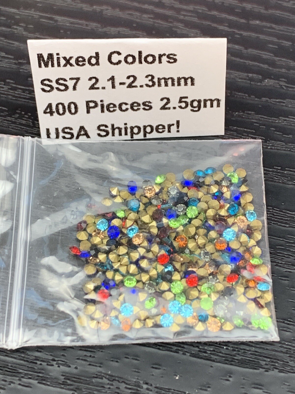 Loose Point Back Rhinestones Lot SS7 2.5 Gms 400 Pcs Mixed Colors Jewelry Repair
