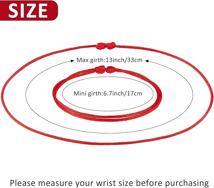 6 Pieces Red String Bracelets Kabbalah Red Cord Bracelet for Protection Women…