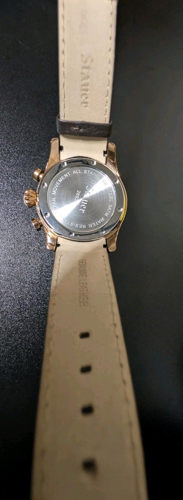 Stauer Zephyr Multi-Function Watch – 43mm Rose Gold Case – Chocolate Brown Dial