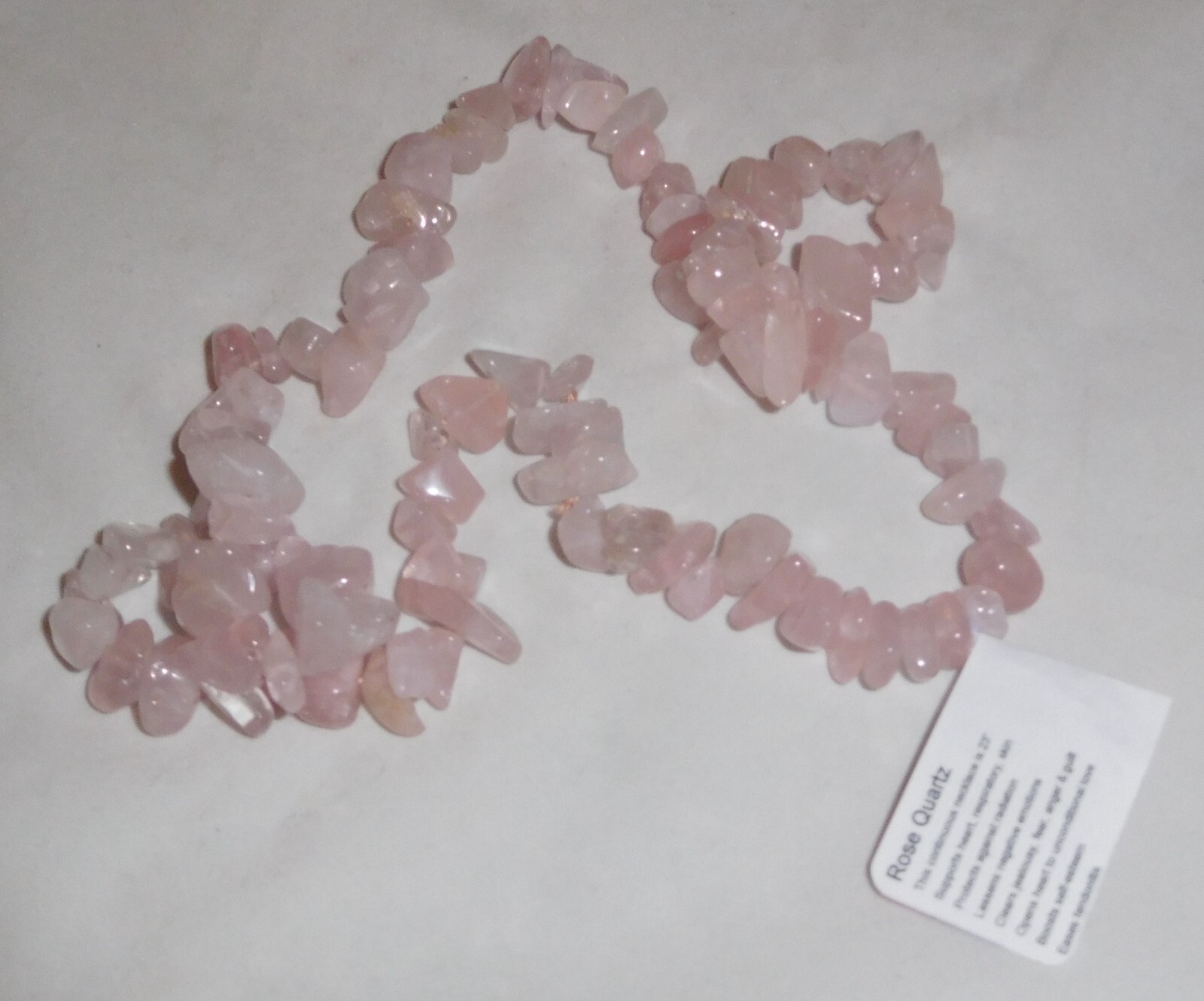 Natural Quartz Chip Necklaces by Healing Light Stones Smoky Rose Clear Snow Mix
