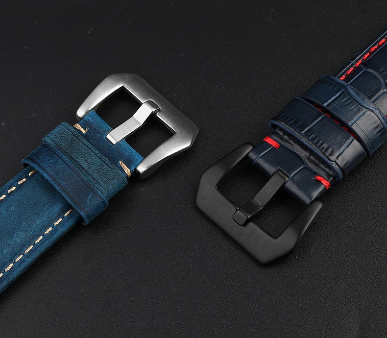 Premium Waterproof Blue Cowhide Leather Watch Band For Panerai PAM688/441/1313