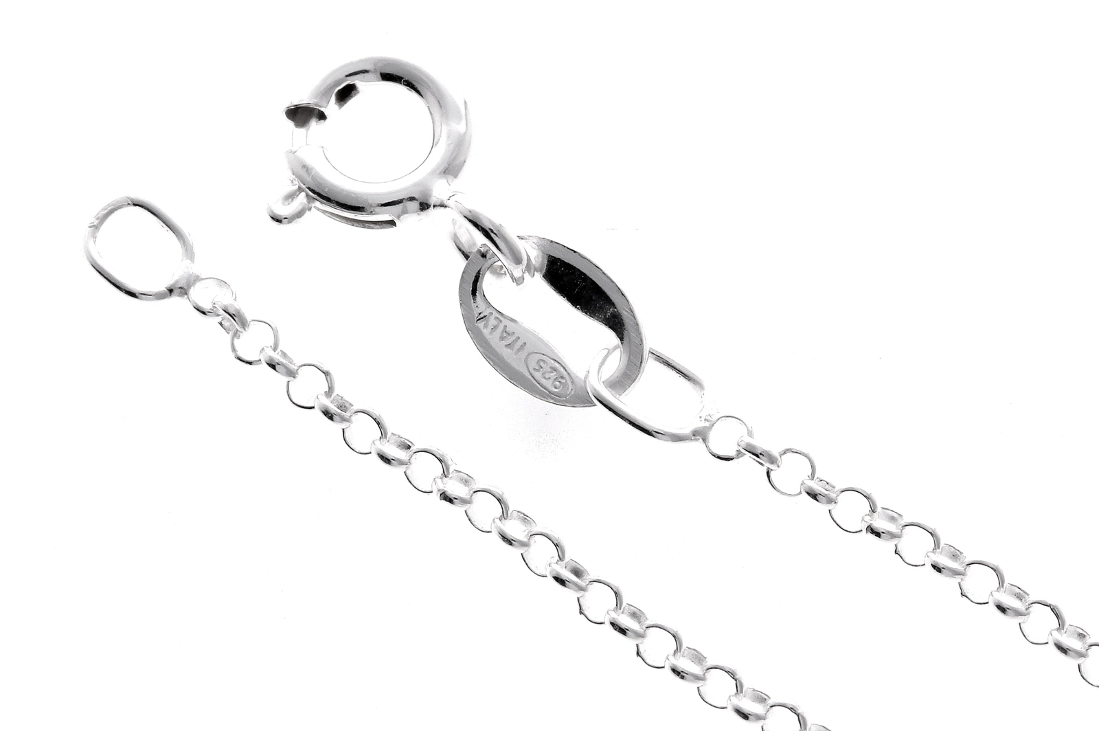 Made in Italy – 925 Sterling Silver Delicate Belcher-Rolo chain- GCH006
