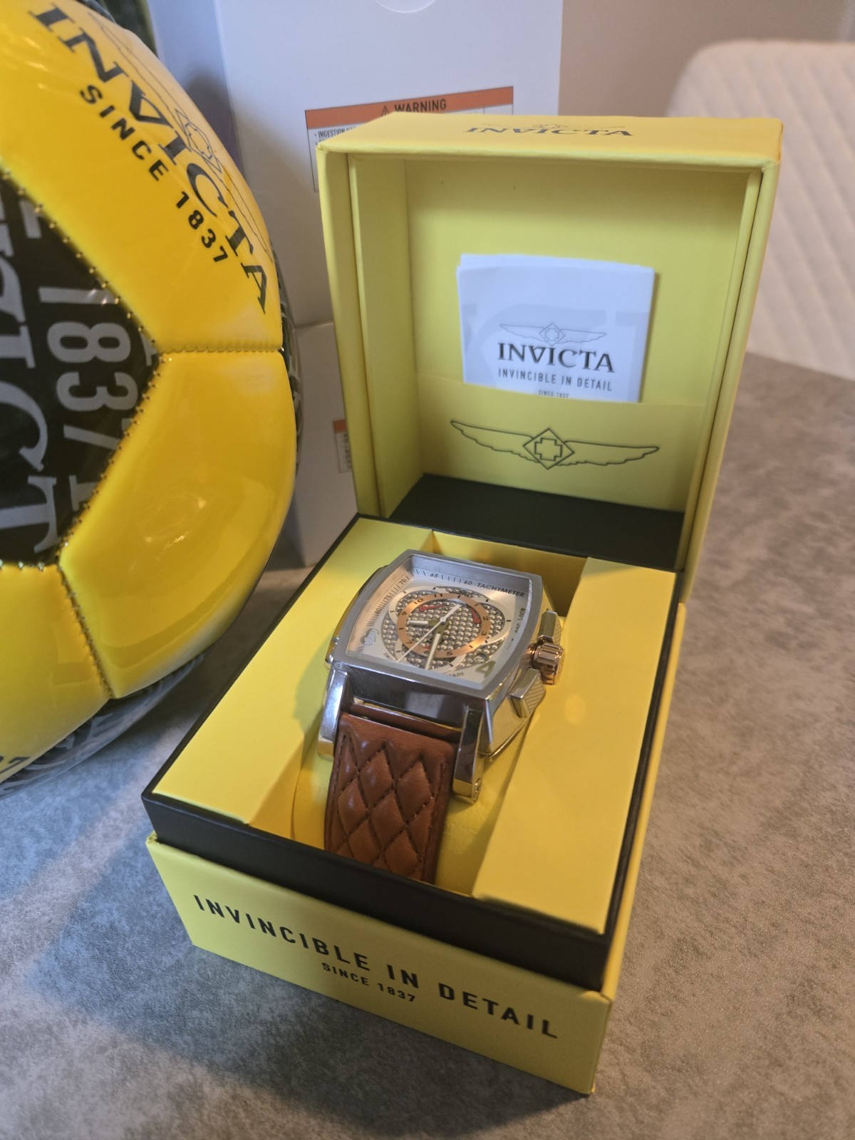 Invicta S1 Rally Men’s Chronograph Watch – 48mm – Brown Leather Strap