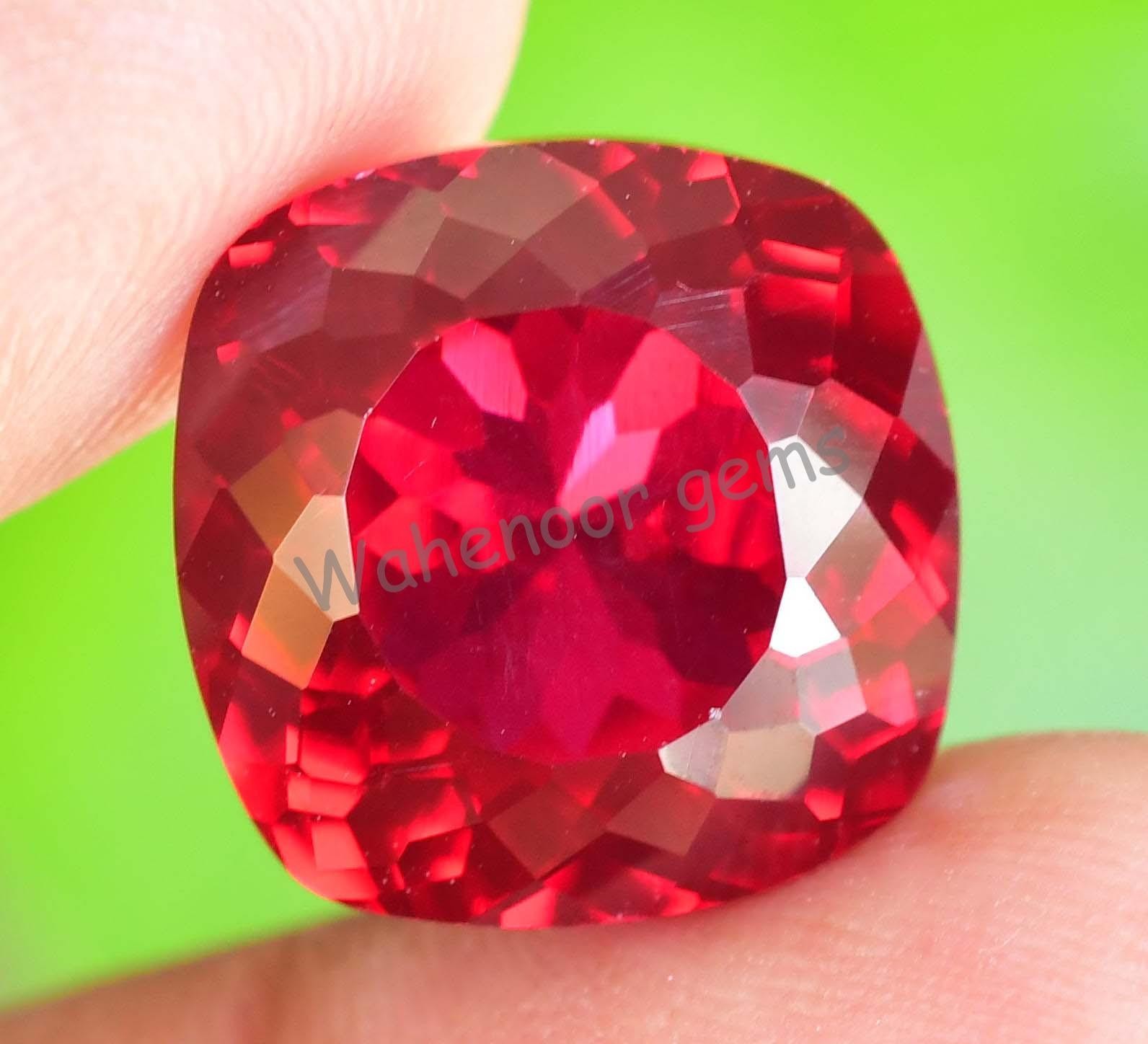 20.00 Ct Natural Blood Red Ruby Cushion Certified Mozambique Stunning Gemstone