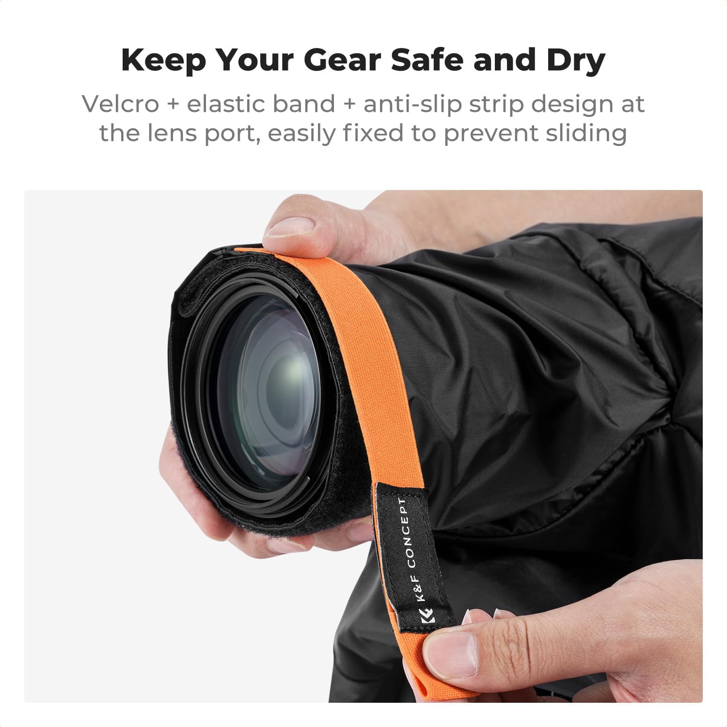K&F CONCEPT Camera Rain Cover, Waterproof Camera Cover for Nikon Canon Sony | An