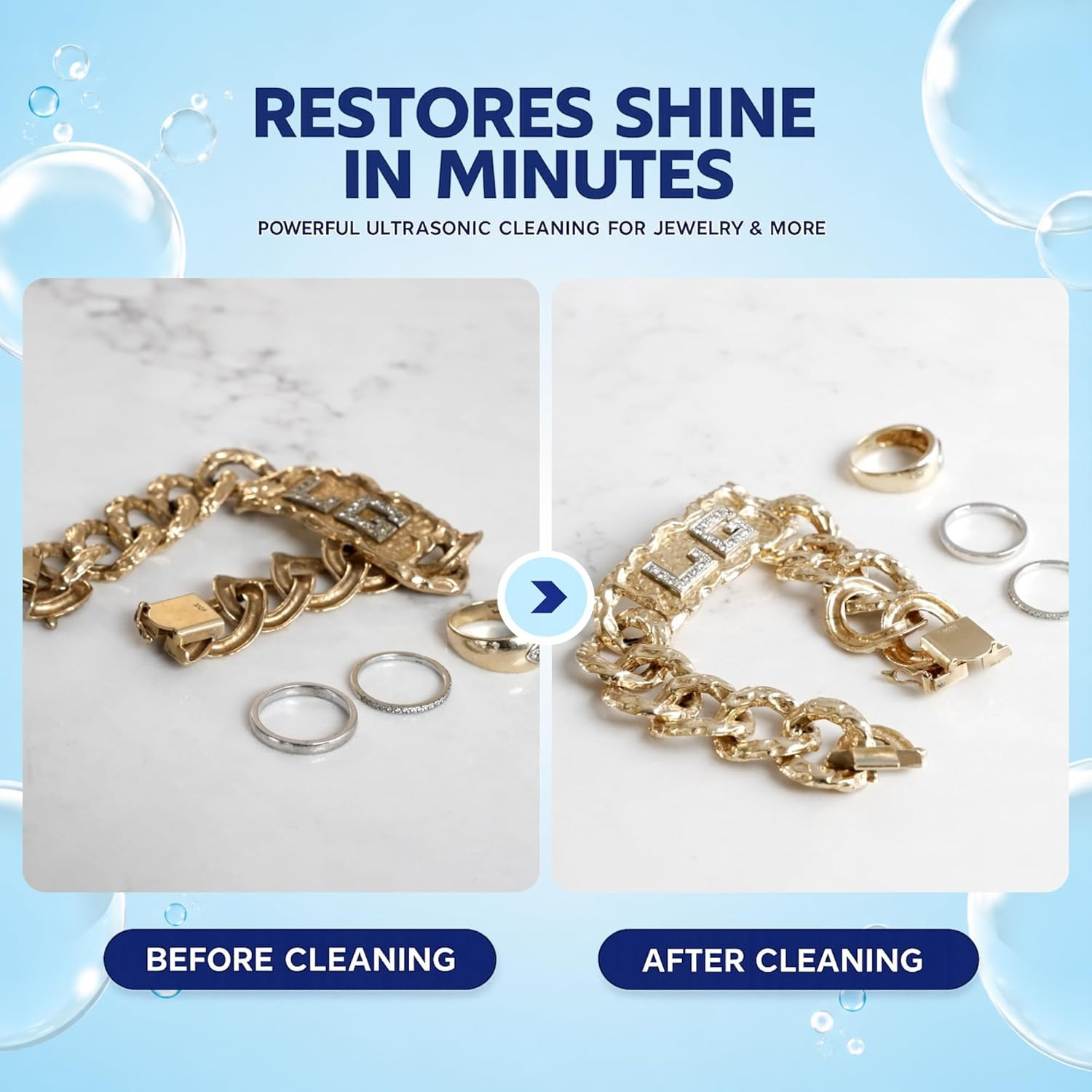 Ultrasonic Jewelry & Eyeglass Cleaner Solution Concentrate – Professional Cle…