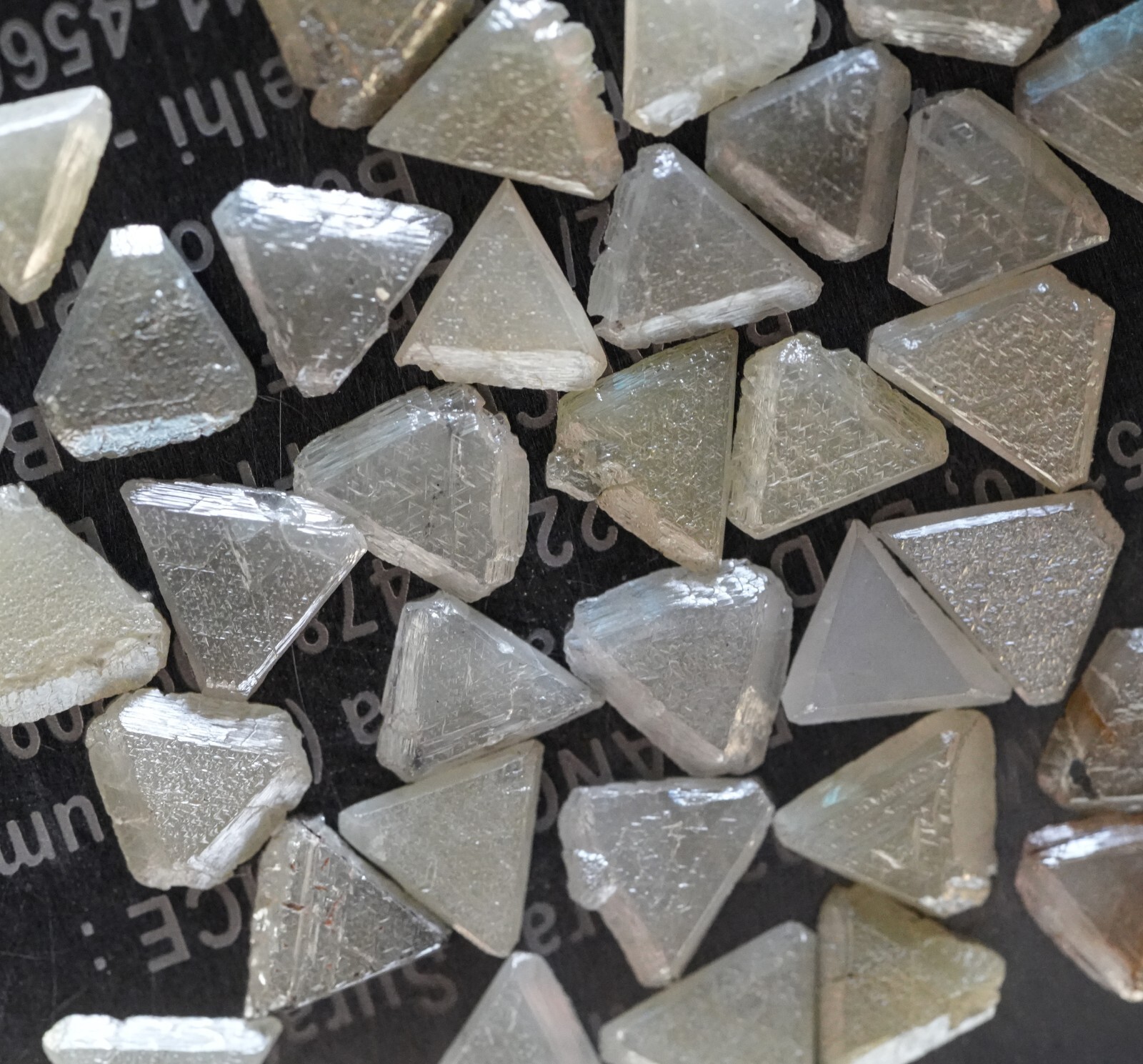 9PCS Triangle Natural Loose Uncut Raw Rough Diamond Kite Shape Cut Loose Diamond