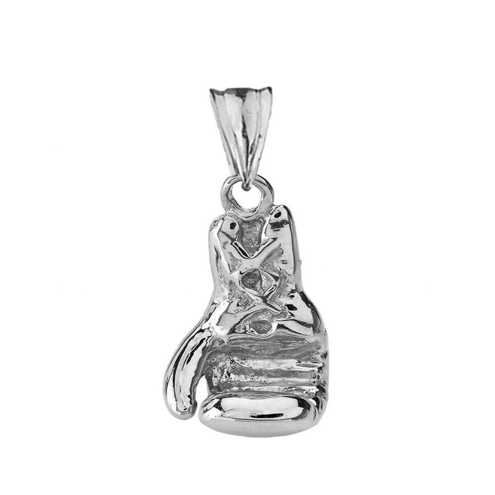 Boxing Glove Pendant Necklace in Sterling Silver