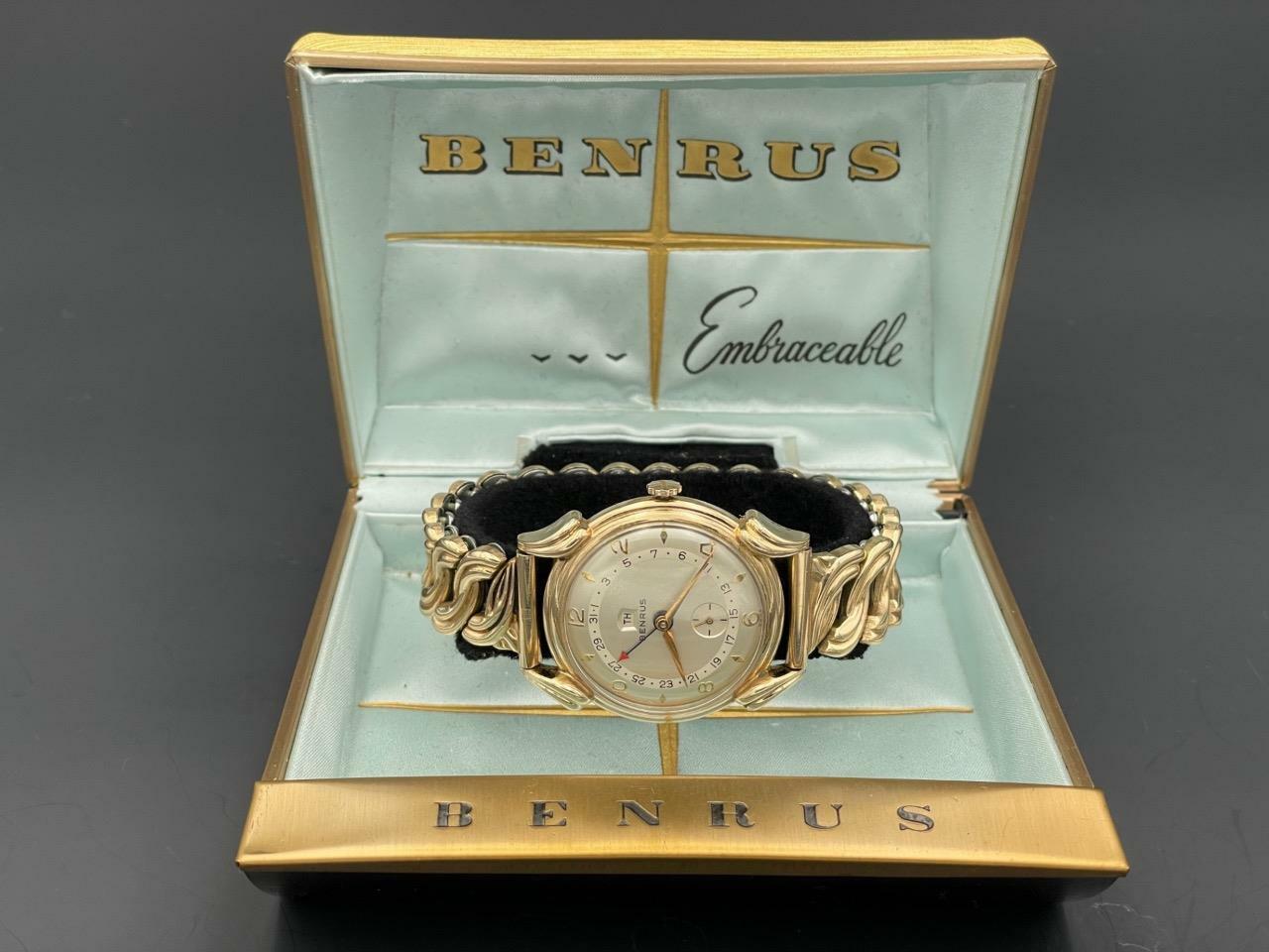 Vintage Benrus Pointer Day-Date With Original Bracelet and Box.