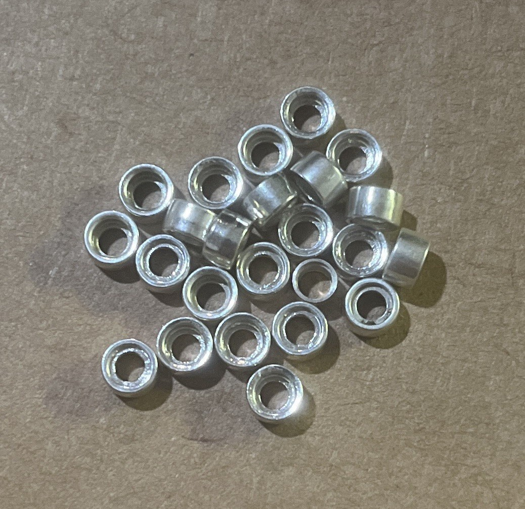 One 3.5mm Round Sterling Silver Tube Bezel Setting 2.4mm Wall Height 0.89grams